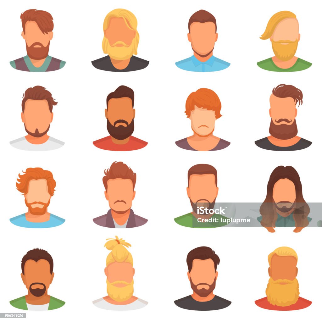 Beards Vector Portraite Of Bearded Man With Male Haircut In Barbershop And  Barbed Mustache On Hipsters Face Illustration Set Of Barber Hairstyle  Isolated On White Background Stock Illustration - Download Image Now -