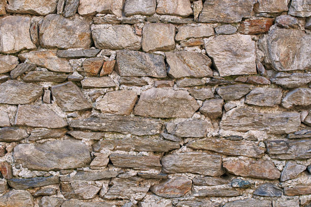 Wall made of natural stones background