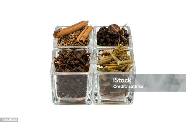 Spices En Vidrio Foto de stock y más banco de imágenes de Alimento - Alimento, Alimentos deshidratados, Asia