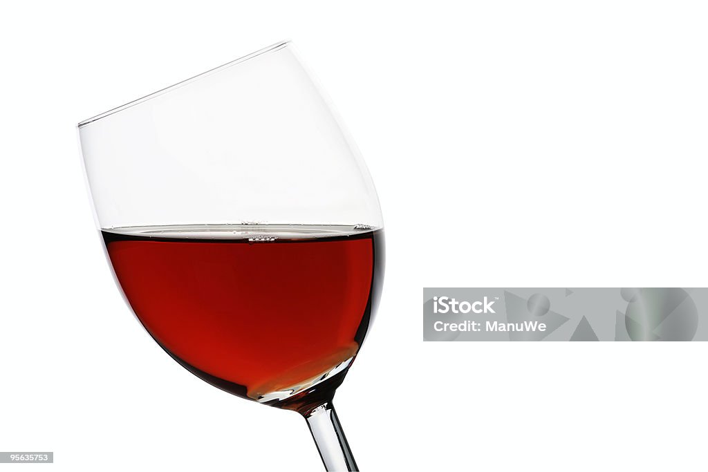 Diagonal taça de vinho tinto - Foto de stock de Copo royalty-free
