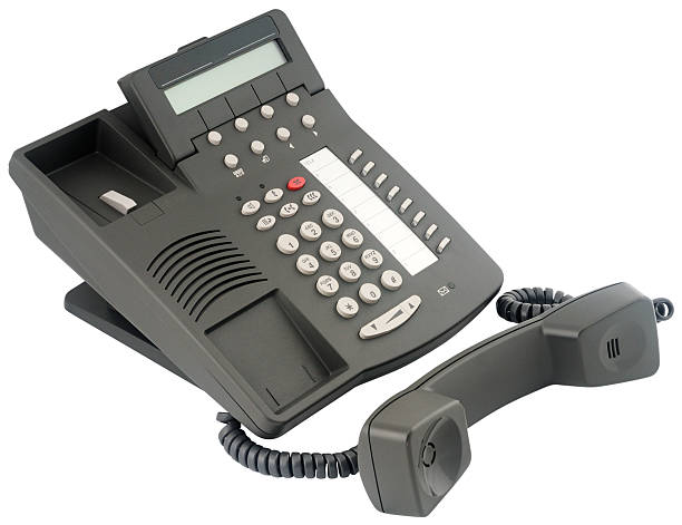 istock Digital telephone set, 8 soft keys, off-hook 95635931