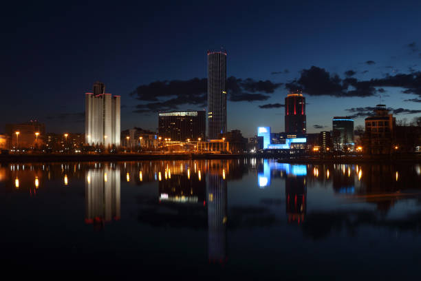 istock View over night city 956360424