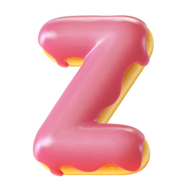 istock Glazed donut font 3d rendering letter Z 956362052
