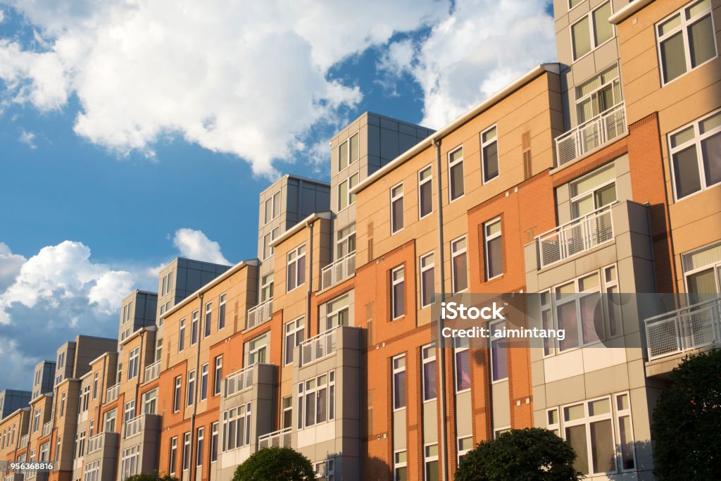 Modern apartment building in Providence Modern apartment building in Providence, Rhode Island, USA Apartment Stock Photo