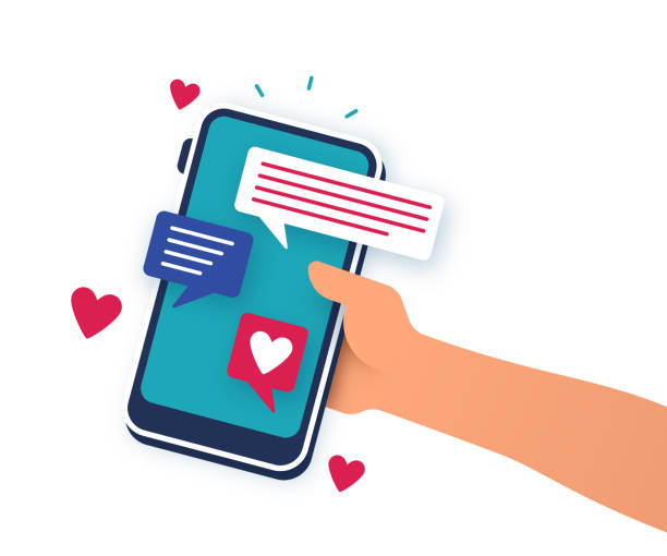 мобильный знакомства телефон приложение - internet dating dating togetherness internet stock illustrations