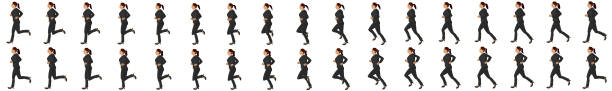 istock Business woman Run cycle animation sprite sheet 956372898
