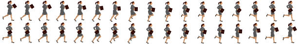 istock Business woman Run cycle animation sprite sheet 956373056