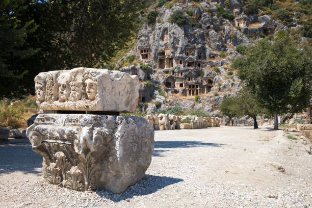 istock Ancient lycian tombs in Myra, Turkey 956391308