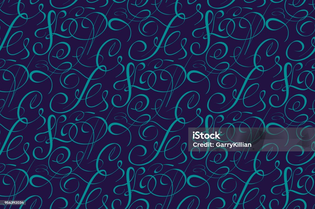 Font Background Pattern Vector Seamless Pattern Background With Abstract Handwriting Text ...