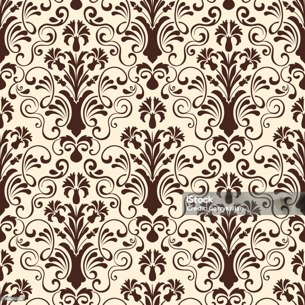 Da Mask Vector Damask Seamless Pattern Background Classical Luxury Old ...