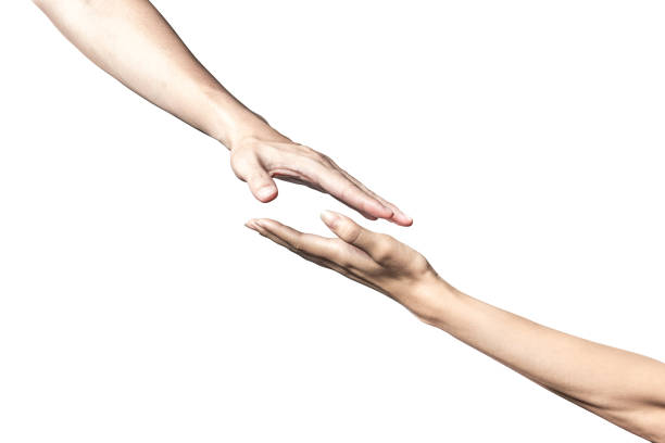 istock Hand open and ready to help or receive. Gesture isolated on white background with clipping path. 956406232