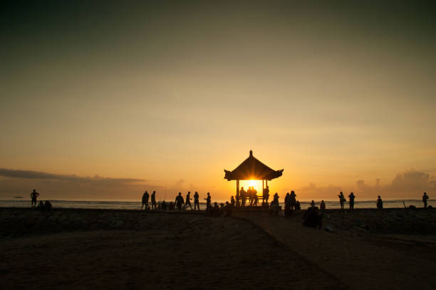 Sunset in Bali Bali landsat satellite photos stock pictures, royalty-free photos & images