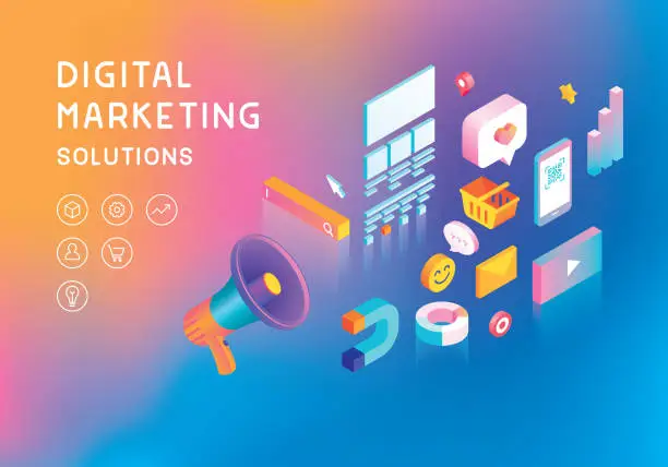 Vector illustration of Digital marketing concept