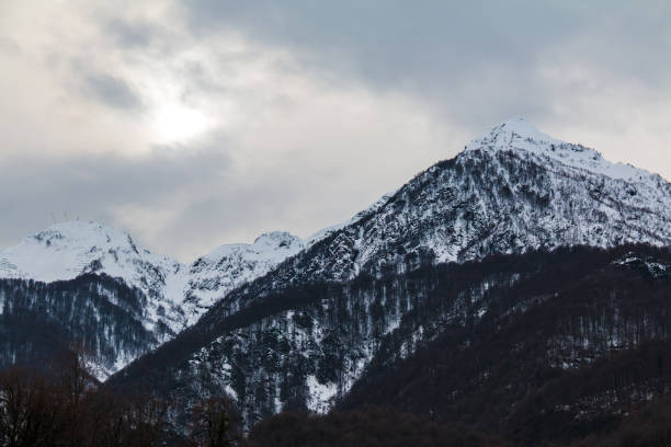 istock Winter landscape with mountains 956427782