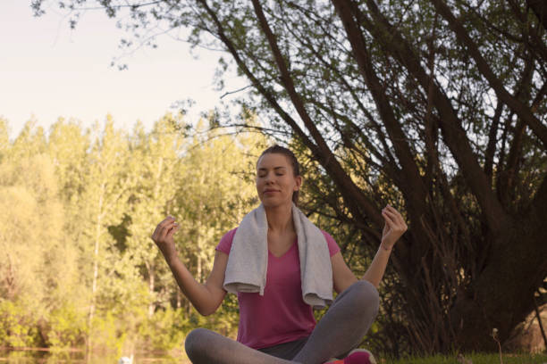 istock Forest is the best place for meditation. 956428460
