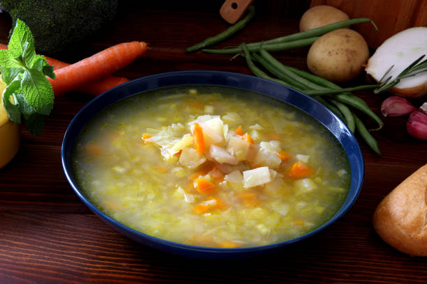 istock Leek and Potato Soup surrounded with Vegetables 956430858