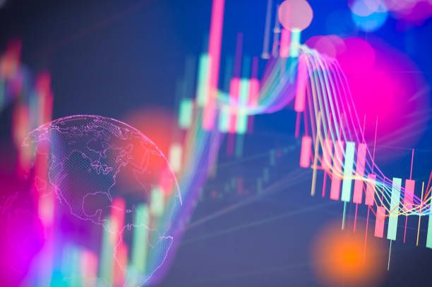 showing the Trading graph over the Abstract blurred photo, Business graph and trade monitor of Investment Futures market, app interface is to trade stocks, currencies. stock broker tool. que muestra el gráfico de comercio sobre la foto borrosa resumen, business monitor gráfico y el comercio del mercado de futuros de la inversión, interfaz de la aplicación debe operar con acciones, monedas. herramienta de corredor de bolsa.