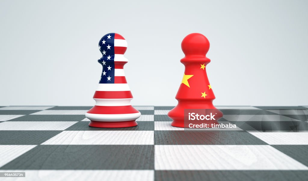 USA gegen China - Lizenzfrei China Stock-Foto