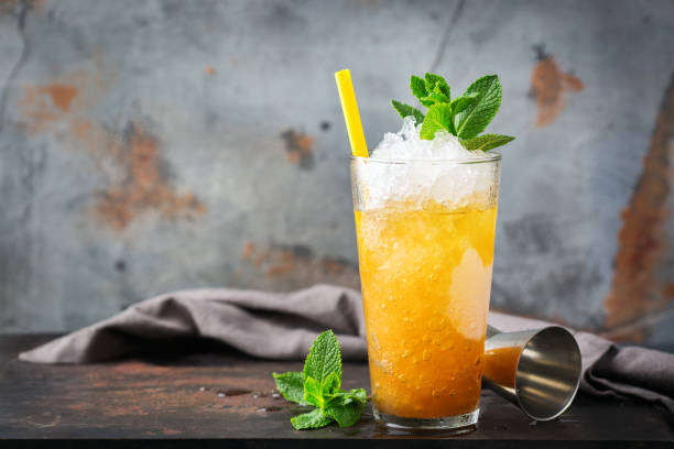 istock Classic mint julep cocktail with bourbon and ice 956437146