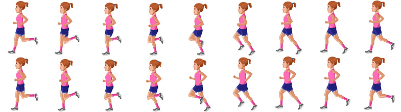Little Girl Run Cycle Animation Sprite Sheet Stock Illustration - Download Image Now - Active Lifestyle, Adult, Art - iStock Little Girl Run Cycle Animation Sprite Sheet Stock Illustration - Download Image Now - Active Lifestyle, Adult, Art - iStock