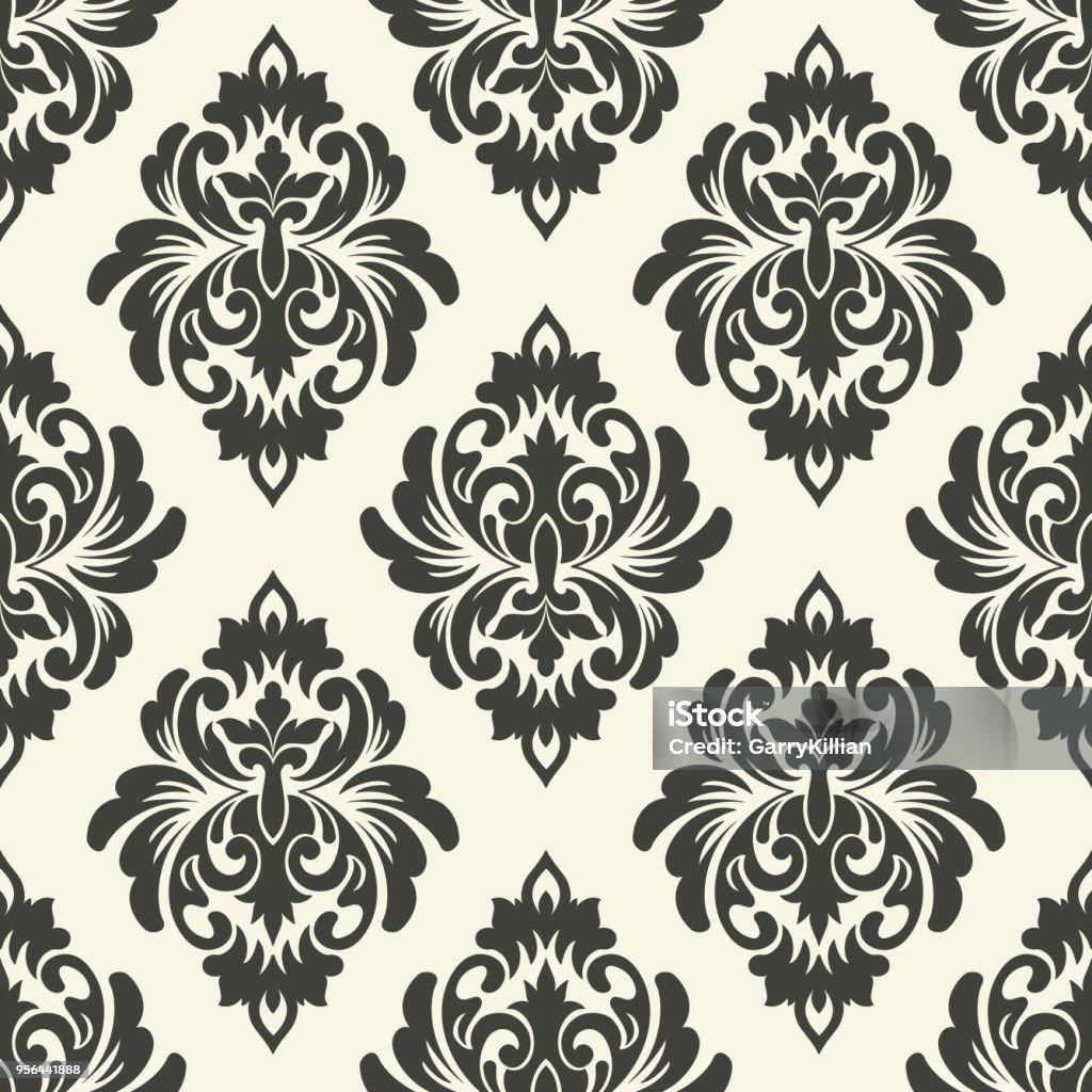 Da Mask Vector Damask Seamless Pattern Background Classical Luxury Old ...
