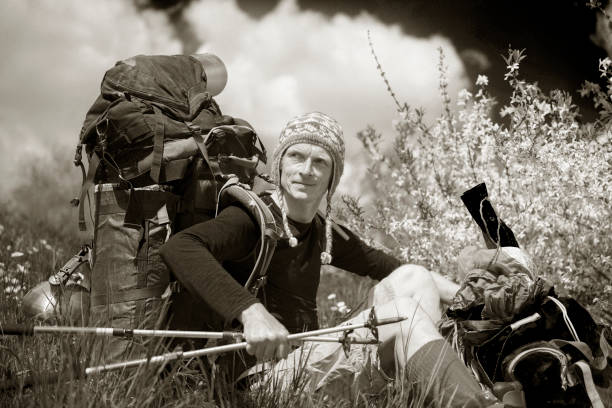 istock huge novice backpack in the mountains 956449478
