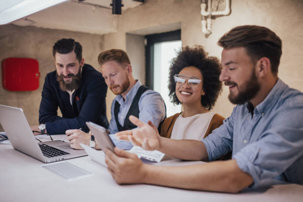 istock Coworkers Performing Prospect Research 956450784