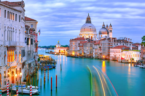 istock Grand canal at night in Venice, Italy 956453840