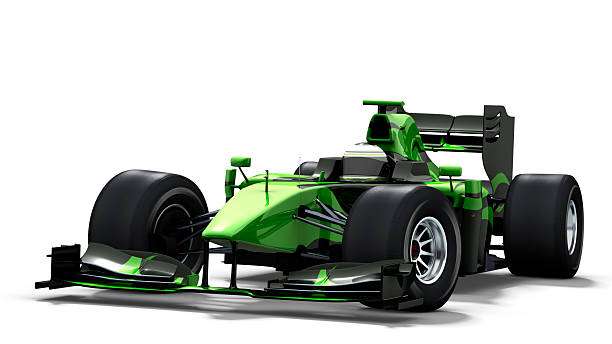 istock race car on white - black & green 95645541