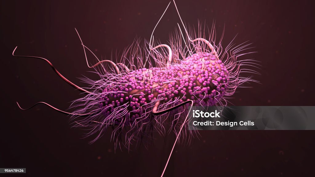 Bacteria E. Coli 3d illustration Bacteria E. Coli Rebellion Stock Photo