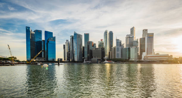 istock Singapore skyline and financial district 956478728