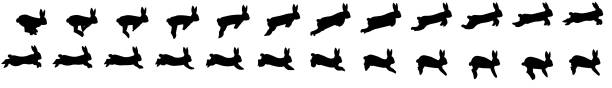 Rabbit run cycle animation sprite sheet Rabbit run cycle animation sprite sheet, Loop animation sequence, sequential series stock illustrations