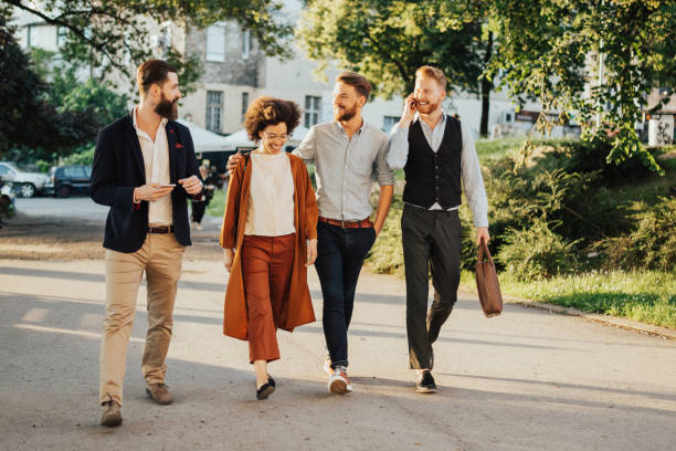 istock Coworkers going to the bar after work 956483612