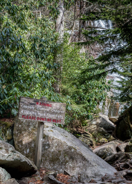 istock Warning Sign and Ramsey Cascade in Background 956488956