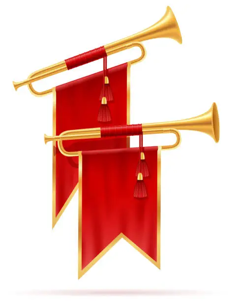 Vector illustration of king royal golden horn vector illustration
