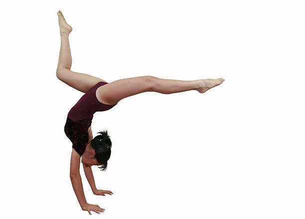 istock girl in gymnastics poses 95649475