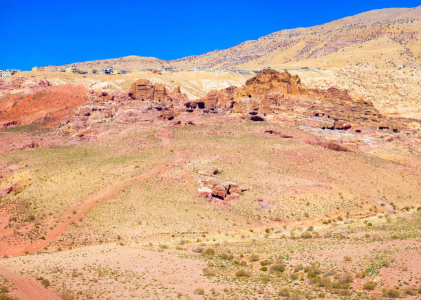 istock Panoramic view of the desert in Petra 956495598