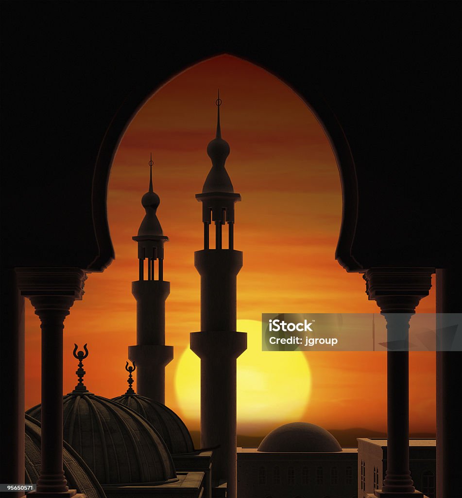 Arabian tramonto - Foto stock royalty-free di Moschea