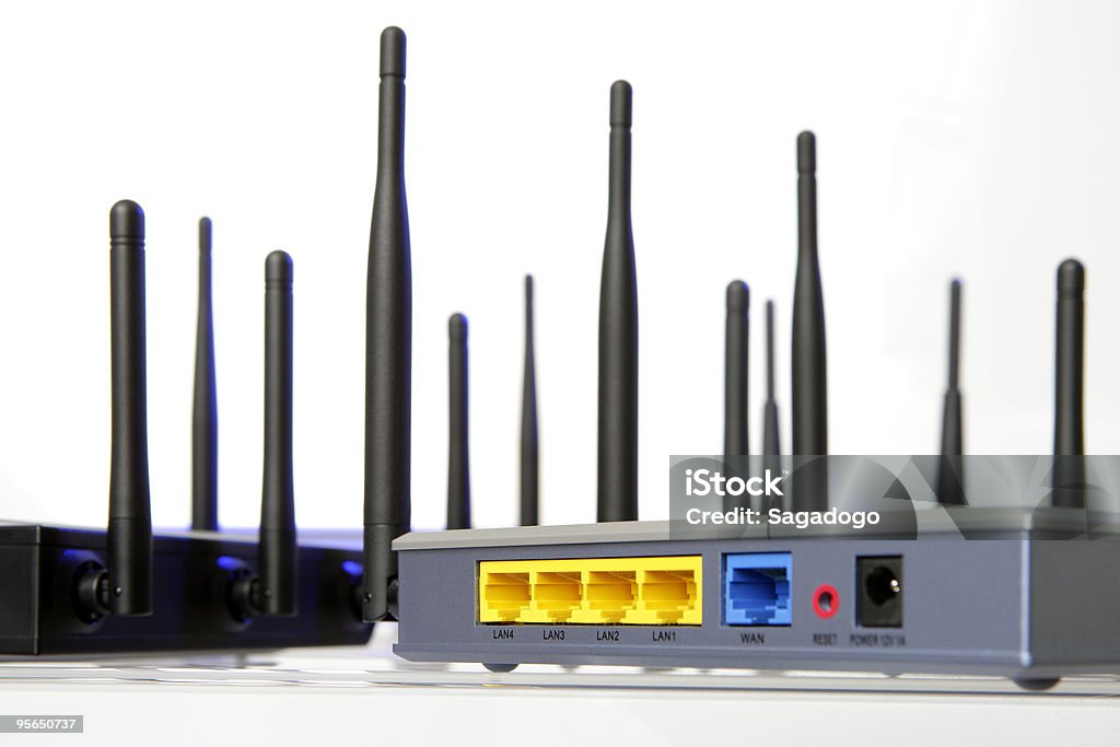 Wlan'routers' - Royalty-free Antena - Equipamento de Telecomunicações Foto de stock