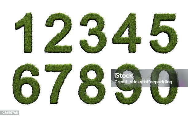Grass Numbers Stock Photo - Download Image Now - Abstract, Color Image, Counting
