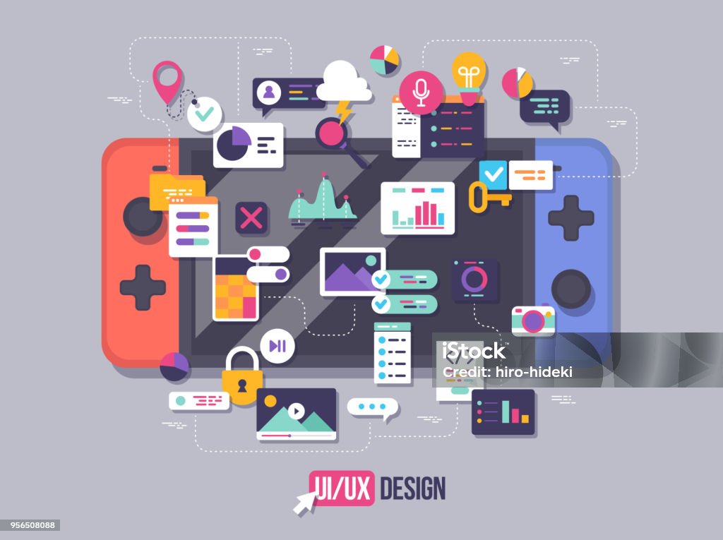 The process of developing interface for game console. Flat design template for mobile app and website design development with included UI UX elements The process of developing interface for game console. Flat design template for mobile app and website design development with included UI UX elements. Match - Sport stock vector The process of developing interface for game console. Flat design template for mobile app and website design development with included UI UX elements The process of developing interface for game console. Flat design template for mobile app and website design development with included UI UX elements. Match - Sport stock vector