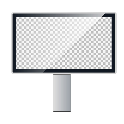 Vector template of a billboard. Outdoor advertising. Light box. Mock up for advertising and presentations.