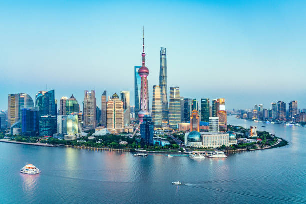 istock Shanghai Skyline at dusk 956511844