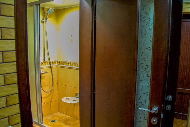 istock veneered wooden door in the hallway 956514966