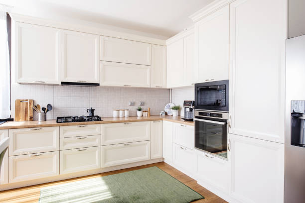 istock new kitchen interior with modern furniture in luxurious home 956515626