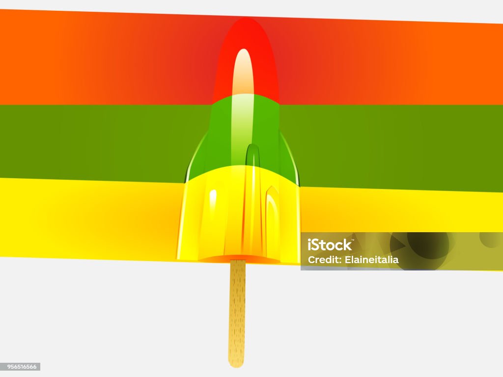 Ice Lolly On Rainbow Panel Stock Illustration - Download Image Now ...
