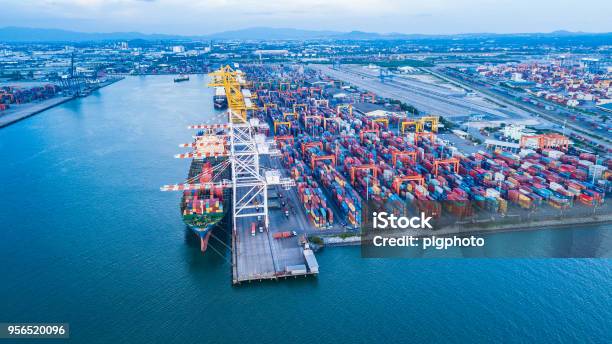 Deep Water Port Stock Photo - Download Image Now - Harbor, Commercial Dock, Freight Transportation