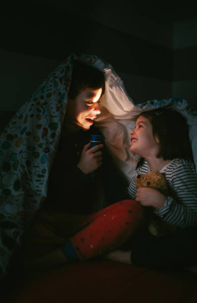istock Boy telling a story to his sister 956542830