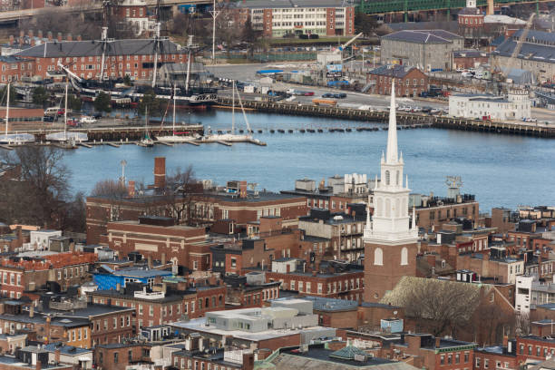 boston - boston new england water church foto e immagini stock