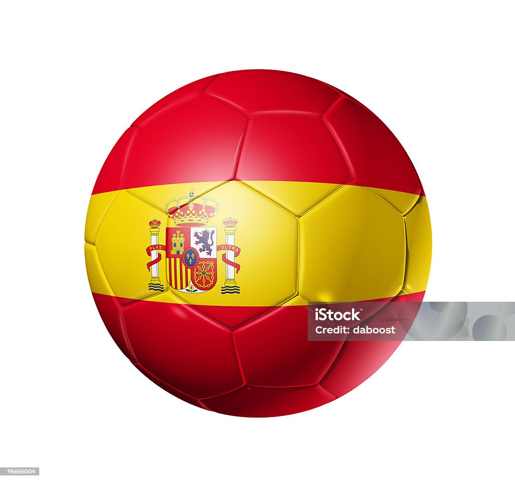 Soccer football ball with Spain flag - Стоковые фото 2010 роялти-фри